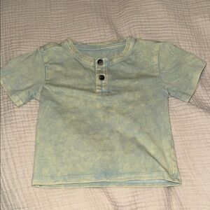 Kids Light Green Button-Up Shirt